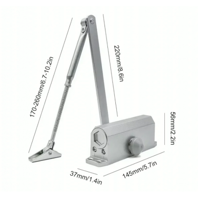 Automatic Door Closer Spring Hydraulic Buffer Door Stopper Adjustable Speed Door